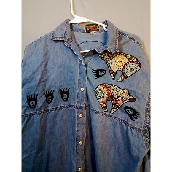 Tianello denim bear shirt - Picture 4 of 7